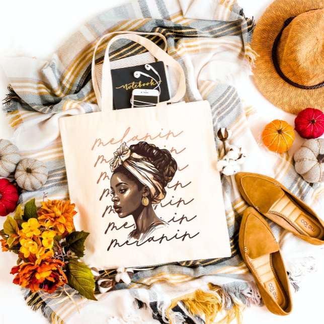 Bolso De Tela Melanin - Arte Chica negro (Subido por el creador)