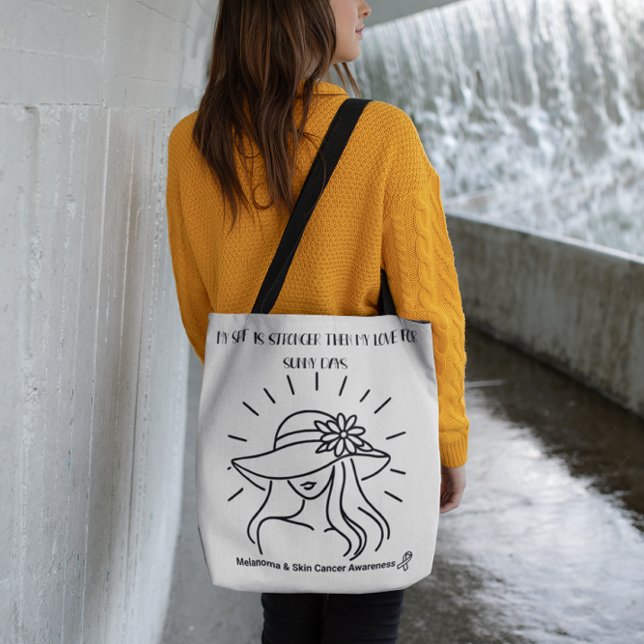 Bolso De Tela Melanoma de canal de la piel Conciencia Tote de se (Subido por el creador)