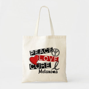 Bolso De Tela Melanoma de la curación del amor de la paz