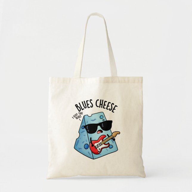 Bolso De Tela Melodía de comida divertida con queso azul (Frente)