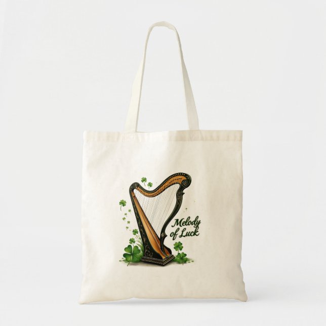 Bolso De Tela Melodía de Luck Harp (Frente)