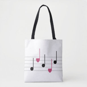 Bolso De Tela Melodía del amor (lineal)