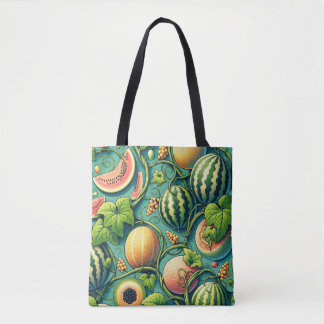 Bolso De Tela Melon Medley: Un Vibrante Parche De Viñetería