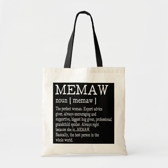 Bolso De Tela memaw definition memaw diccionario de abuela mores (Frente)