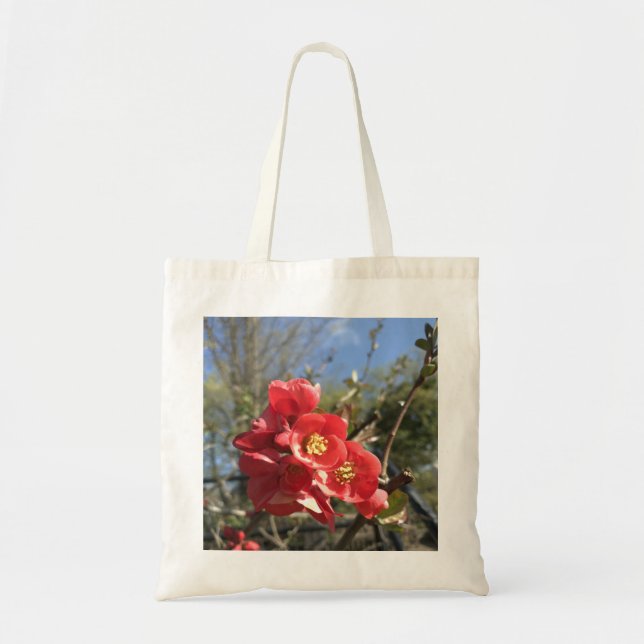 Bolso De Tela Membrillo Japonés en el Parque (Frente)