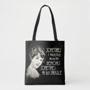 Bolso De Tela Meme de frases sarcásticas de mujeres a veces luc