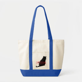Bolso De Tela Meme de gato negro divertido de doble cara