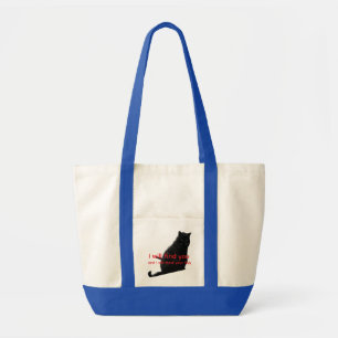 Bolso De Tela Meme de gato negro divertido de doble cara