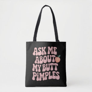 Bolso De Tela Meme de granos en las nalgas divertido e inapropia