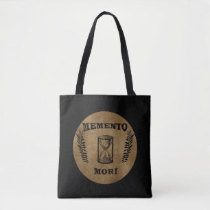 Bolso De Tela Memento mori hourglass