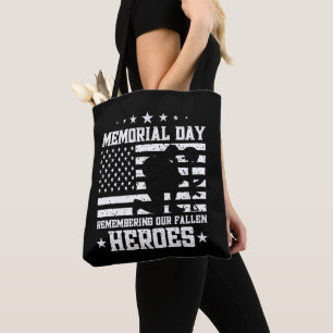 Bolso De Tela Memorial Day Vintage Design Veterans Day Bandera d