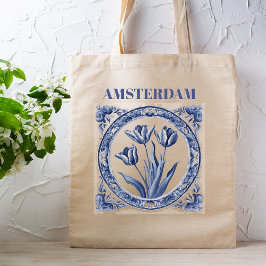 Bolso De Tela Memorial de Deft Blue Tulip Amsterdam