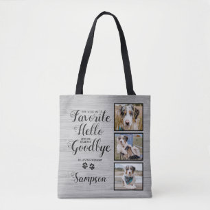 Bolso De Tela Memorial Mascota personalizado foto de Keepsake