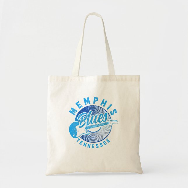 Bolso De Tela Memphis Tennessee Tn Pride Guitar Blues Music (Frente)