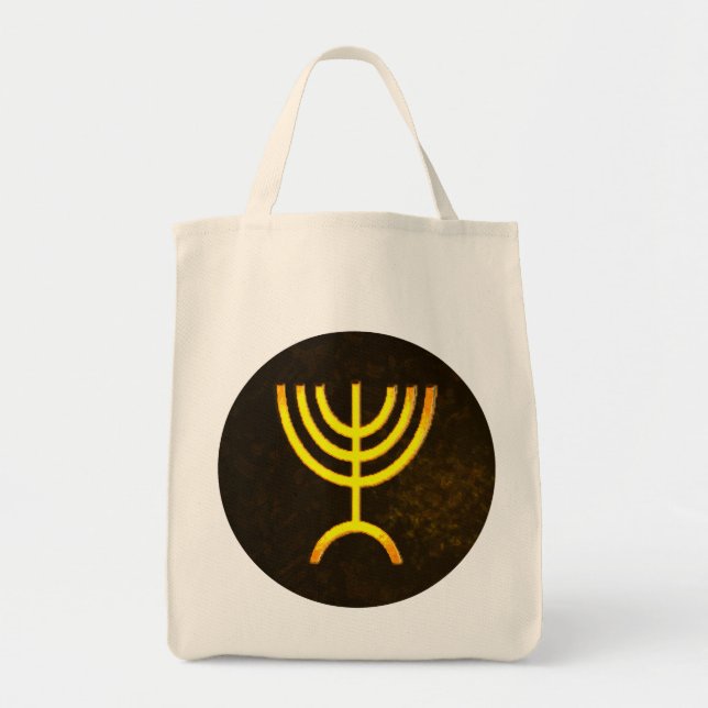 Bolso De Tela Menorah Flame (Frente)