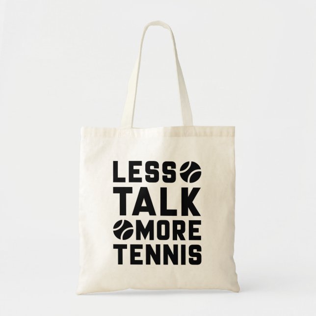 Bolso De Tela Menos conversación sobre tenis (Frente)