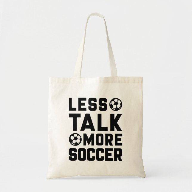 Bolso De Tela Menos hablar más de fútbol (Frente)