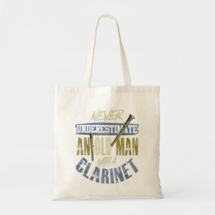 Bolso De Tela Mens Clarinet Funny Old Man Clarinetist Clarinet P
