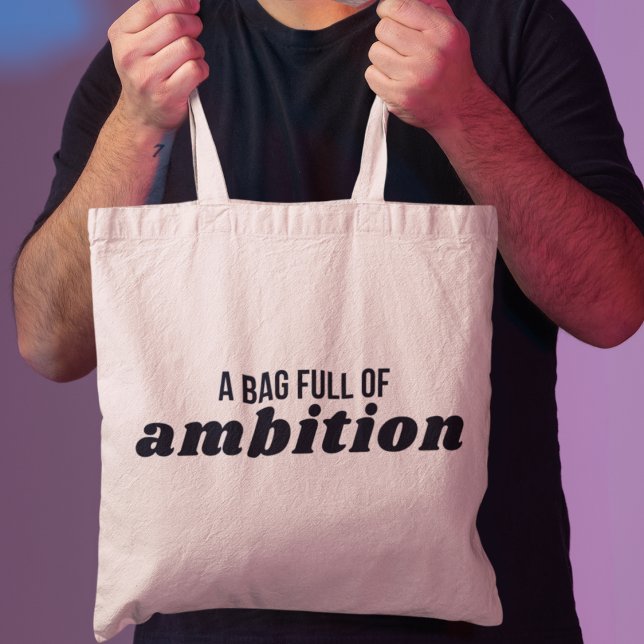 Bolso De Tela Mensaje de empoderamiento motivacional inspirador (Embrace your aspirations and inspire others to do the same!)