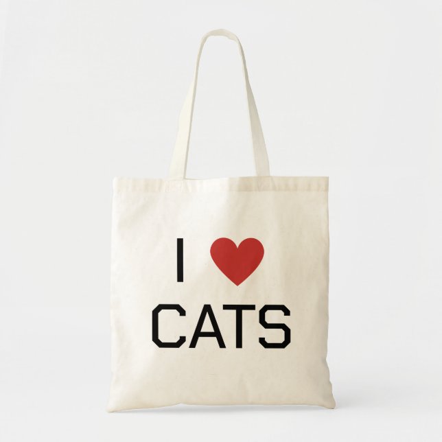 Bolso De Tela Mensaje de los gatos del corazón (Frente)