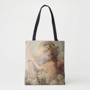 Bolso De Tela Mensaje del Ángel por George Swinstead, Arte Antig