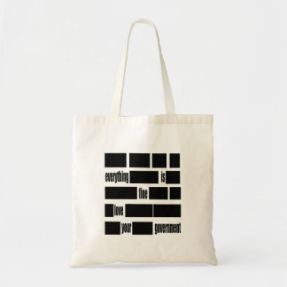 Bolso De Tela Mensaje del gobierno de Censorsed