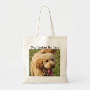 Bolso De Tela Mensaje del Personalizado Perro de Goldendoodle