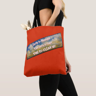 Bolso De Tela Mensaje desde la Tierra