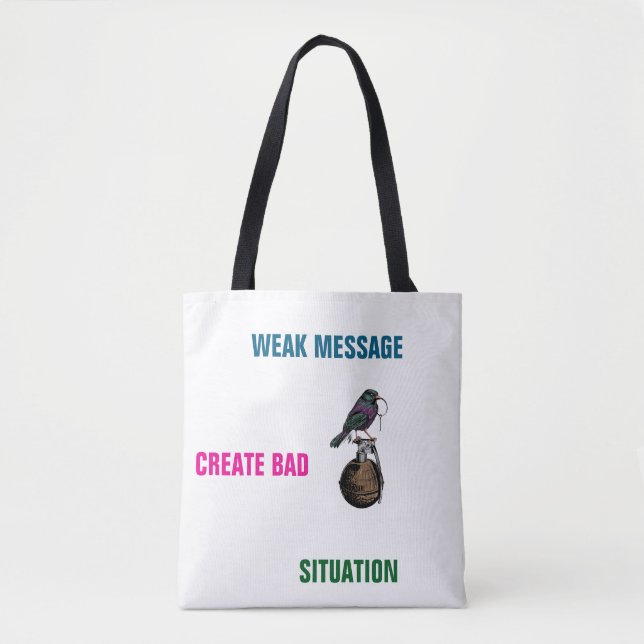 Bolso De Tela Mensaje explosivo (Anverso)