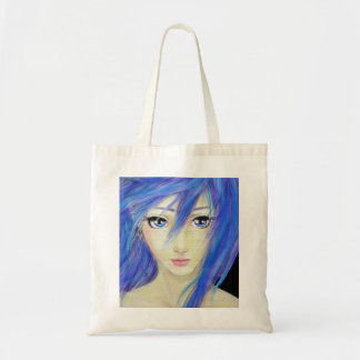 Bolso De Tela Mensaje Ojos Azules