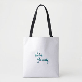Bolso De Tela Mensaje positivo de autoestima para el autocuidado