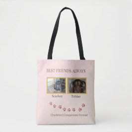 Bolso De Tela Mensajero de Huella de Amigos para Siempre