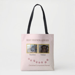 Bolso De Tela Mensajero de Huella de Amigos para Siempre