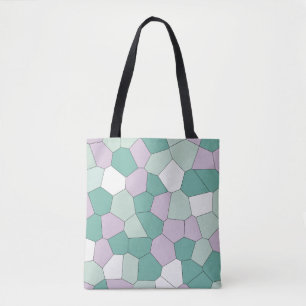 Bolso De Tela Menta y Violeta