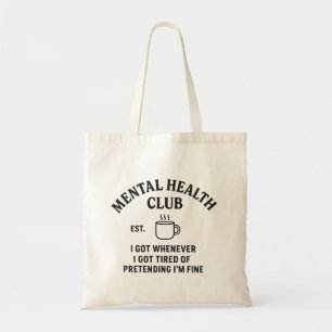 Bolso De Tela Mental Health Club - Tote Bag