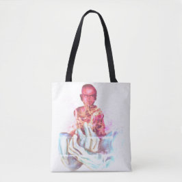 Bolso De Tela Mente tranquila manos azules