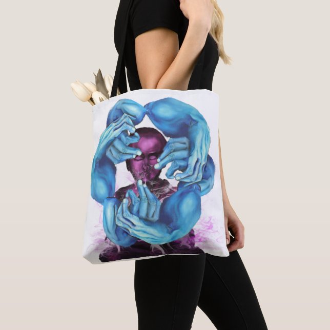 Bolso De Tela Mente tranquila manos protectoras (Detalle)