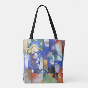 Bolso De Tela Mentiroso toro de Franz Marc, arte de cubismo vint