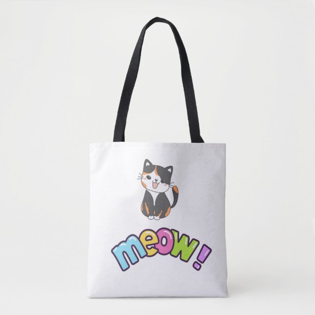 BOLSO DE TELA MEOW (Anverso)