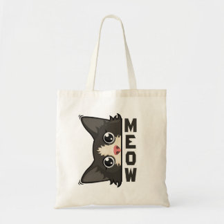Bolso De Tela Meow Funny Tuxedo Cat is watching Pun 