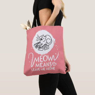 Bolso De Tela Meow Significa Dejarme En Paz - Gato Gracioso Enfa