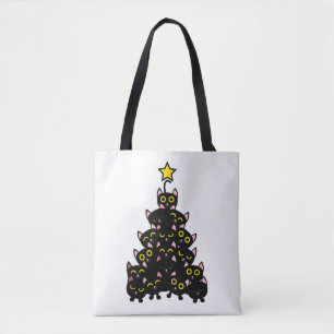 Bolso De Tela Meowy Catmas Navidades divertidos