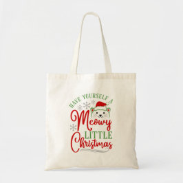 Bolso De Tela Meowy Pequeños Navidades