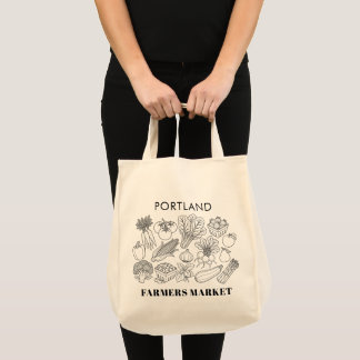 Bolso De Tela Mercado de agricultores de tu ciudad/pueblo 