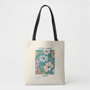 Bolso De Tela Mercado de flores Madrid Imprimir