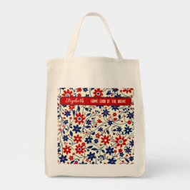 Bolso De Tela Mercado de flores silvestres patrióticas personali