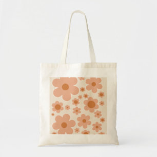 Bolso De Tela Mercado de flores Viena Boho Flores Beige Floral
