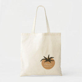 Bolso De Tela Mercado de Tomate Botánico Minimalista Personaliza