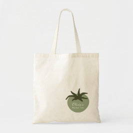Bolso De Tela Mercado de Tomate Botánico Minimalista Personaliza