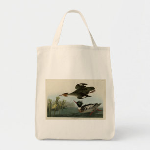 Bolso De Tela Merganser de pecho rojo, los pájaros de América de